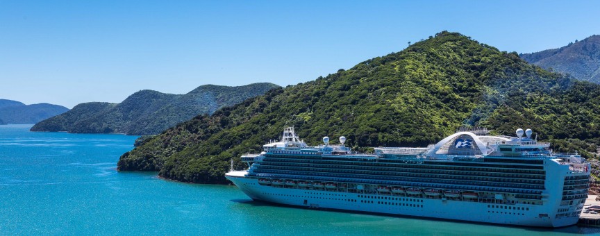 Emerald Princess in Picton NZ 21 Nov 2016